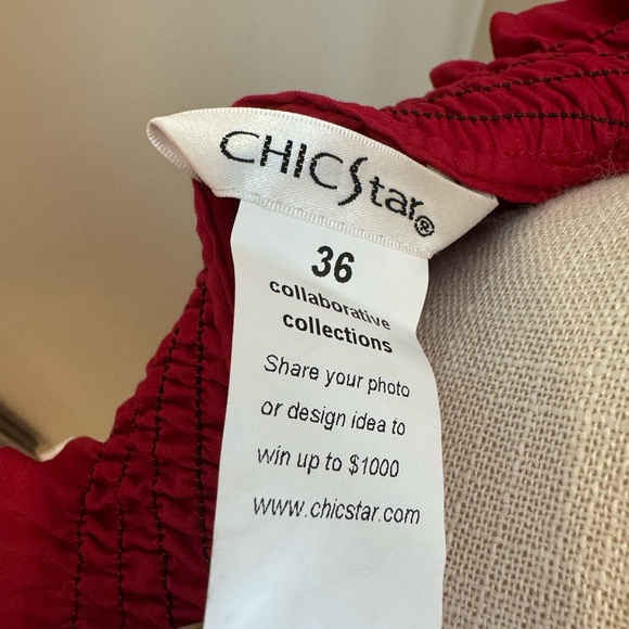 NWOT! CHIC STAR Red Rockabilly Pin-up Dress with Sweetheart Neckline - Picture 5 of 5